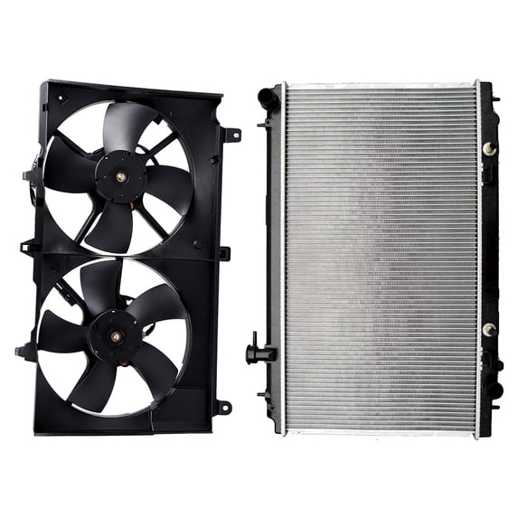 CCIYU 1Pc Radiator Cooling Fan and 1Pc Radiator Component Replacement Applicable for 2003-2006 for Nissan 350Z 3.5L