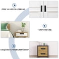 thumbnail image 3 of OUNONA 2Pcs Barn Door Handle Zinc Alloy Black Square Simple Design for Homeowners, 3 of 8