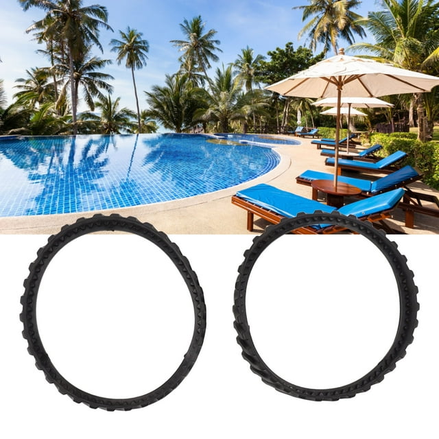 Pool Cleaner Replacement Track, Rubber Pool Cleaner Wheel Track Easy Assembly Heavy Duty 2Pcs for Pool Vacuum Machine
