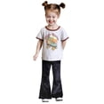 thumbnail image 2 of Daisy Del Sol Little Girls Velvet Boho Bell Bottom Stretch Legging Flared Pants Toddler Childrens Kids 2T-14, 2 of 5
