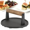 thumbnail image 4 of Presse à Viande, Presse à Burger en Fonte Durable de 3 Lbs, Ronde avec Poignée pour Steak, 4 of 8