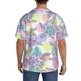 thumbnail image 5 of Naloa Sea Turtles Men's Loose Fit Cuban Collar Short-Sleeve Shirt with Button-down and Chest Pocket for Everyday Wear Outings - Small, 5 of 7