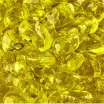 Sun Flower Yellow Fire Pit Glass Dots | 3/8", 10 lbs