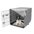 thumbnail image 5 of Panda Dog Crate Cover, Continuous Cartoon Coon Bear Bamboo Illustration in Monochrome Design, Easy to Use Pet Kennel Cover Small Dogs Puppies Kittens, 7 Sizes, Grey Charcoal Grey White, by Ambesonne, 5 of 6