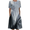 thumbnail image 2 of Robe Maxi d'Été Robe d'Été Bohème à Manches Courtes Robe de Plage Robe Longueur Genou Robe à Manches Courtes en Liquidation, 2 of 5