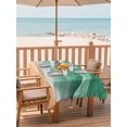 thumbnail image 2 of Outdoor Tablecloth with Umbrella Hole for Patio/Picnic/Party/Camping, Green Coastal Beach Waterproof Table Cloth Rectangle Table Cover Washable, Summer Nautical Ocean Beige Seaside (60"x 102"), 2 of 8
