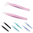 thumbnail image 2 of UDIYO Stainless Steel Tweezers Set Curved Tip Eyelash Extension Tweezers Fine Point Tweezers for Jewelry Making Craft (2 Pcs), 2 of 7