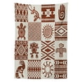 thumbnail image 3 of Ambesonne Southwestern Tablecloth Rectangular Table Cover, Grunge Native Tile, 60"x84", Redwood and Eggshell, 3 of 4