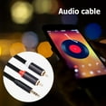 thumbnail image 3 of RCA Cable HiFi Stereo 2RCA to 3.5mm Audio Cable AUX Jack 3.5mm Y Splitter, 3 of 8