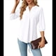 thumbnail image 2 of Blusas Informales de Verano para Mujer, con Cuello en V, Corta, Encaje Calado y Bonitas Blusas de Negocios XL, 2 of 7