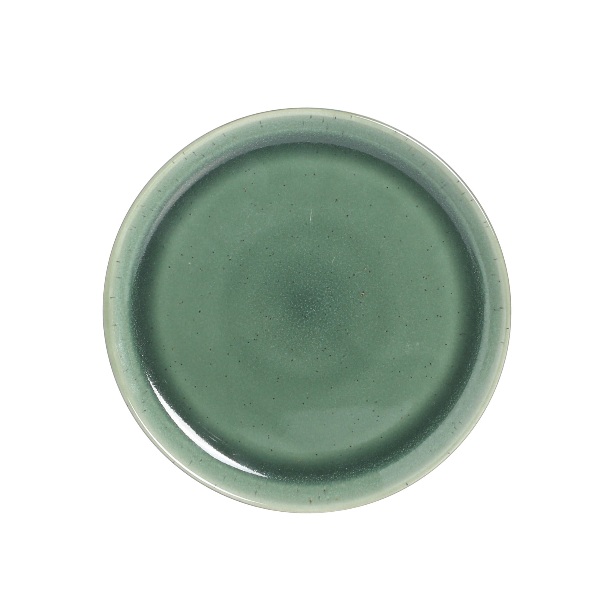 Gibson Elite 12 Piece (Service for 4) Fern Canyon Reactive Glaze Modern Coupe Dishes Stoneware Dinnerware Set - Glossy Green