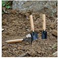 thumbnail image 2 of nipocaio 3 pcs Set Mini Spade Succulent Plants in Flower Pot Garden Tools Claw with Wooden Handles, 2 of 5