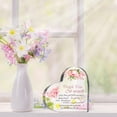 thumbnail image 2 of Heartfelt Inspirational Acrylic Heart Plaque 3.9X3.9 Inch Perfect Thank You & Appreciation Gift For Coworkers Bossses And Mentors Premium Clear Durable Acrylic Desk Decor Sentimental Keepsake, 2 of 5