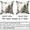 thumbnail image 3 of Christmas Tree Pillow Covers 20x20 Inch Set of 2 Watercolor Green Xmas Tree Decorative Pillow Cases Winter Holiday Decor Throw Cushion Case Farmhouse Christmas Decor for Couch Sofa Porch, 3 of 6
