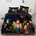 thumbnail image 1 of Housse de Couette + Ensemble de Taies d'Oreiller, Microfibre Douce, Housse de Couette Décorative MC avec Fermeture Éclair, Impression 3D, Design Gamer, 1 of 2
