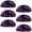 Multicolored, variant on PhooArto 6 Pcs Cup Drawer Pulls, Red Turtle on Wave Stripe Shell Shape Handles Cabinet Knobs for Dresser Cupboard Closet Wardrobe with Screws