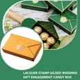 thumbnail image 4 of Ruiboury 50 Pieces Envelope Candy Box European Style Chocolate Snacks Container Anniversary Wax Stamp Golden Folding Case Orange, 4 of 6