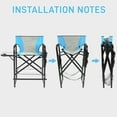 thumbnail image 2 of Ktaxon 26" Oversized Folding Director Chair, Heavy Duty Camping Chairs with Side Table & Cup Holder, Makeup Artist Seating with Storage Bag, Supports 400 lbs, Sky Blue, 2 of 10
