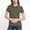 Army Green, variant on gbyLJF Golf Shirts for Women 3 Button Up Short Sleeve Tennis Tops Solid Color Athletic Lapel Tees Shirt