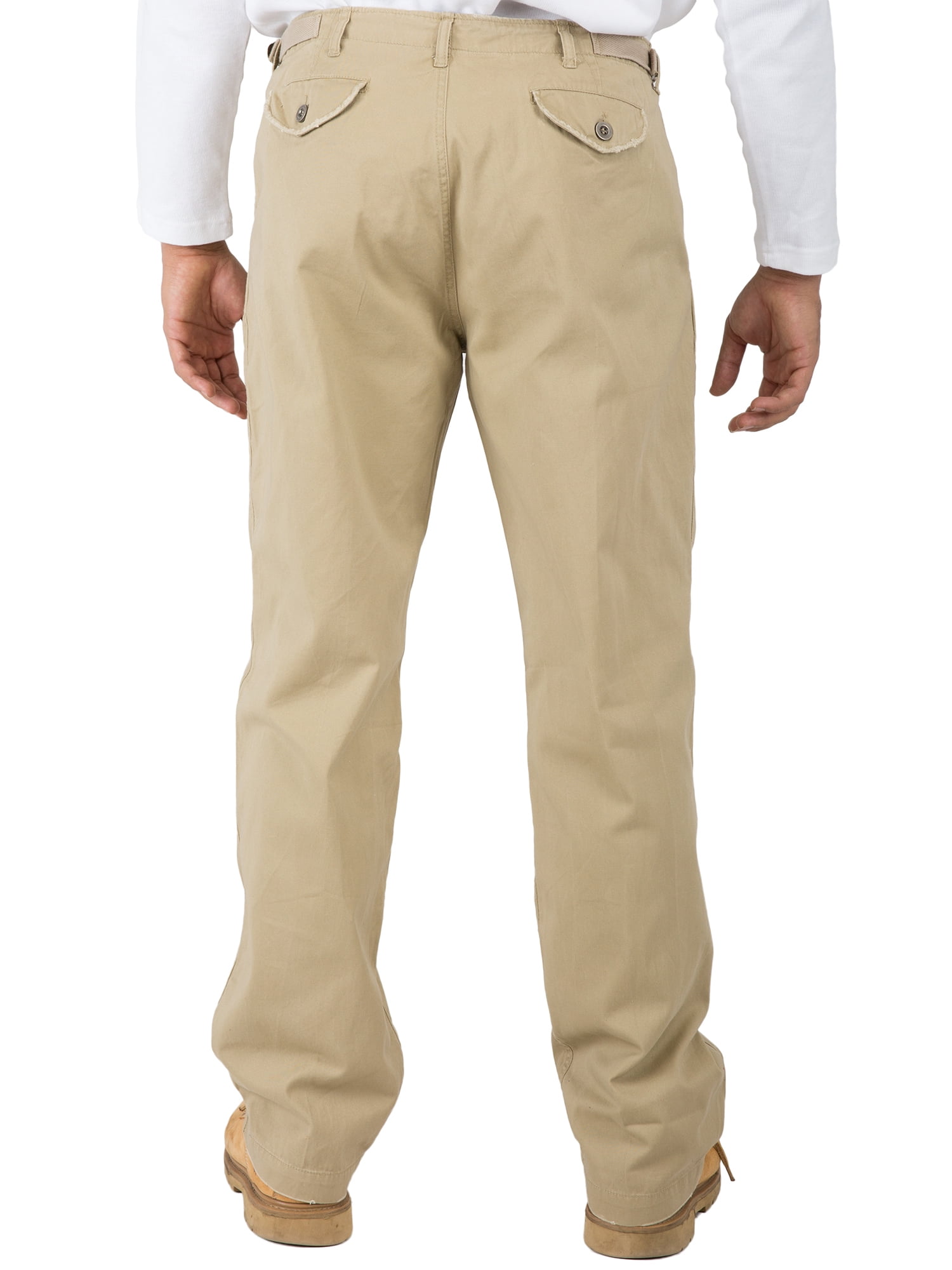 mens khaki pants with back flap pockets