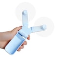 thumbnail image 3 of Folding Electric Fan Double Headed Portable Handheld Mini USB Fan for Outdoor Indoor Office Travel Blue, 3 of 5