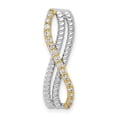 thumbnail image 5 of 14K Two-tone Gold Diamond Fancy Chain Slide Pendant (0.207Cttw), 5 of 7