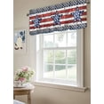 thumbnail image 6 of 4th of July Star Curtain Valances for Windows, Independence Day American Flag Vintage Kitchen Valance Window Treatment, Light Filtering Block Curtains for Bathroom/Bedroom/Living Room 42'' x 12'', 6 of 9