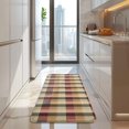 thumbnail image 4 of Brown Beige Green and Red Checkered Pattern Kitchen Rug Mat,Kitchen Runner Rugs Non Skid Washable,Decorative Kitchen Floor Mats for Kitchen,Sink,Laundry,17"x47.2", 4 of 7