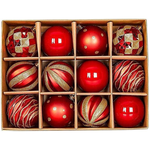 Bola de Decoración de Árbol de Navidad Juego de Bolas de Navidad 6cm12 Piezas Bola de Plástico para Enchapado de Navidad Navidad