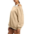 thumbnail image 6 of Tqcoqu Women's Off Shoulder Long Sleeve Sweatshirt, Oversized Drop Shoulder Loose Casual Pullover Tops for Fall, 6 of 10