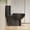 Matte Black 02, variant on One-Piece Toilet,Powerful & Quiet Dual Flush Modern Toilet with Comfort Chair Seat,1.1/1.6 GPF,Black