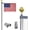 Silver, variant on Cast Aluminum Mailbox with Lock, White Heavy Duty Outdoor Mail Box for Newspapers and Magazines, 16.53x16.53x46.06 Inches