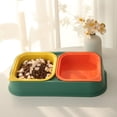 thumbnail image 5 of Pet Bowl Food and Water Feeder Non Slip, Detachable Colorful Removable with Stand, Feeding Dish for Dog Supplies Bedroom Living Room Garden Green, 5 of 9