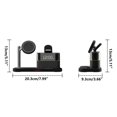 thumbnail image 2 of Fast Wireless Charger,Magnetic Wireless Charger，Magnetic Wireless Charger 3 In 1 10W Foldable Bracket Wireless Charger with Alarm Clock Night Light for Multiple Devices Fit For All Phone,Black, 2 of 8