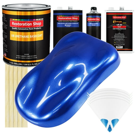 Cobalt Blue Metallic Gallon URETHANE BASECOAT CLEARCOAT Car Auto Paint FAST Kit