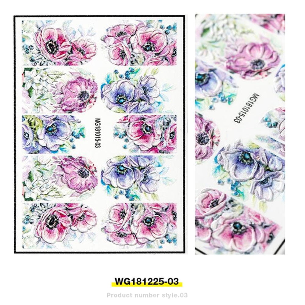 flower nail decals
