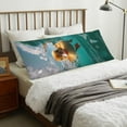 thumbnail image 4 of Rateoe Long Body Pillow Cover, 20x54 Inches Body Pillow Cases, Soft Brushed Microfiber Zipper Design, Underwater Swimming Duck -Pillows Not Included, 4 of 7
