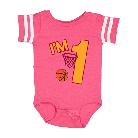 

Inktastic I m One! First Birthday Basketball Gift Baby Boy or Baby Girl Bodysuit