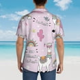 thumbnail image 3 of Lsque No Drama Llama pattern Hawaiian Shirt for Men, Unisex Summer Beach Casual Short Sleeve Button Down Shirts-X-Large, 3 of 9