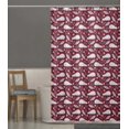 thumbnail image 2 of S4Sassy Red Penguin Bear Floral Printed Bathroom Curtain Waterproof Shower Drapes-60 x 84 Inch, 2 of 6