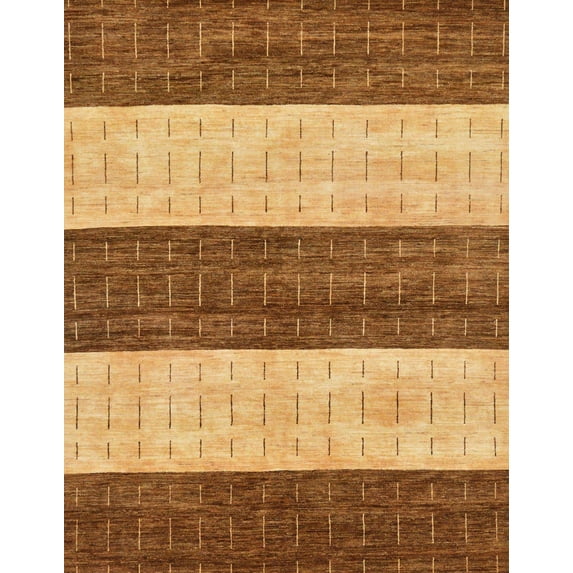 Ahgly Company Machine Washable Indoor Rectangle Abstract Beer Orange Area Rugs, 2' x 5'
