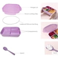 thumbnail image 2 of BIG Lunch Box,Bento Box Adults,Lunch Containers for Adults,Salad Container for Lunch,Leak Proof,No BPAs & No Chemical Dyes,Dishwasher and Microwave Safe Bento Box Adult Lunch Box(Purple S), 2 of 7