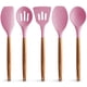 thumbnail image 1 of Zulay Juego De Utensilios De Cocina - Juego De Utensilios De Cocina De Silicona Antiadherente Con Mangos De Madera De Acacia Auténtica - Juego De Utensilios De Cocina De Silicona De 5 Piezas - Juego D, 1 of 1