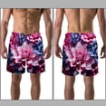 thumbnail image 3 of luoweisi Men's Beach Shorts Quick Dry Swim Trunks with Mesh Lining Art Flowers 2XL, 3 of 5