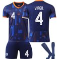 thumbnail image 1 of Netherlands Blue Van Dijk Football Jersey Set - Adult & Child SizesNo. 4 Van Dijk28（150-160CM), 1 of 2