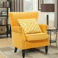 thumbnail image 2 of Spirit up Art 29" Wide Fabric Tufted Armchair in Yellow, 2 of 8