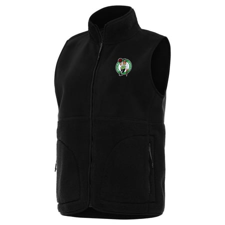 Women s Antigua Black Boston Celtics Nostalgic Full-Zip Vest