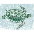 thumbnail image 3 of Stellar Design Studio 24x20 Black Modern Framed Museum Art Print Titled - Green Turtle I, 3 of 5