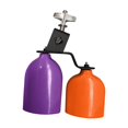 thumbnail image 2 of Campana con mango CUTICAT Instrumento de percusión morado y naranja, 2 of 8