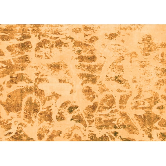 Ahgly Company Indoor Rectangle Abstract Orange Modern Area Rugs, 5' x 8'